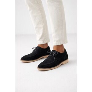 Calto Mens Blue Black‎ Suede Height Increasing Elevator Derby Shoes Size 11